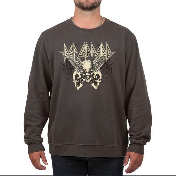 NWT Men’s Def Leopard Band Fleece Crew - Picture 1 of 5